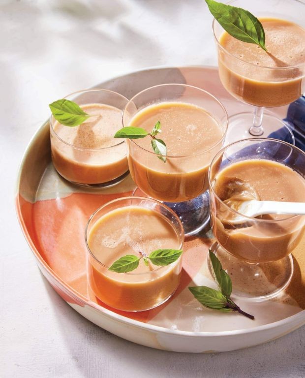 Thai Tea Panna Cotta with Coconut Cream