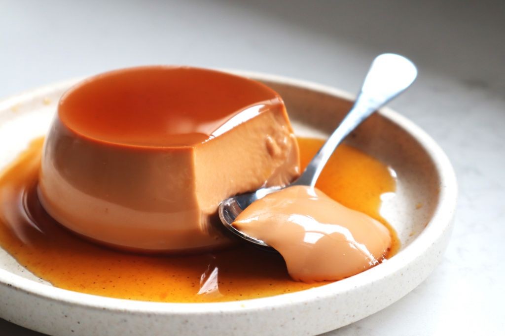 Thai Tea Pudding with a Caramel Drizzle