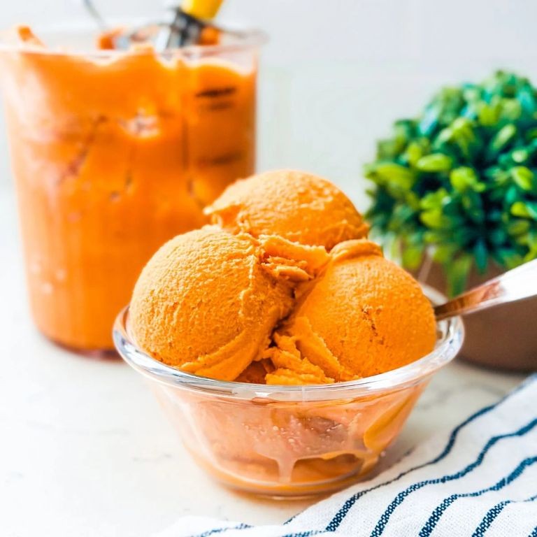Thai Tea Sorbet with a Refreshing Twist