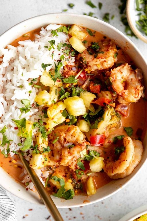 Thai-Inspired Coconut Curry Sweet Spicy Shrimp
