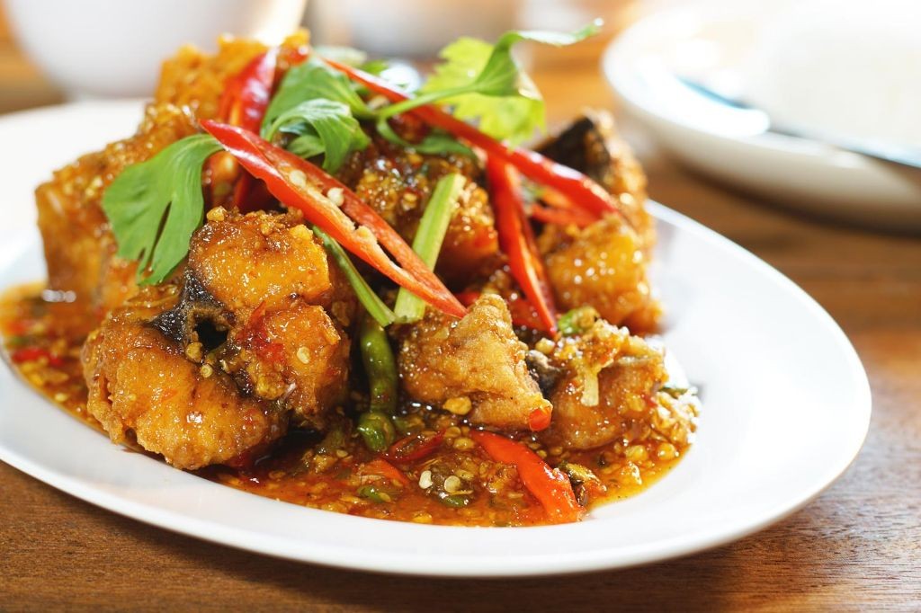 Thai-Inspired Fried Flounder with Sweet Chili Sauce