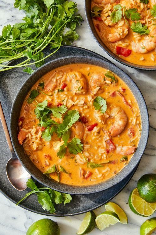 Thai-Inspired Shrimp and Coconut Soup in the Crockpot