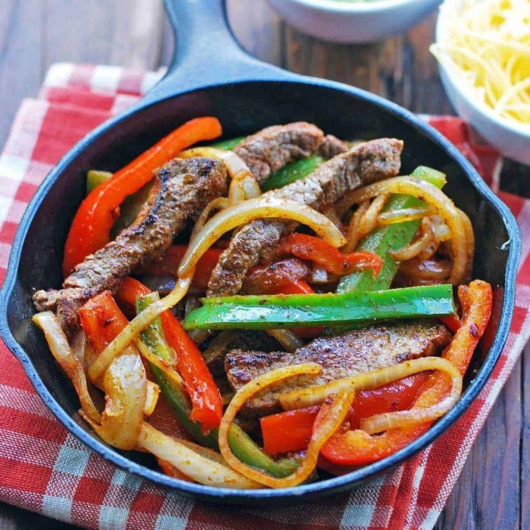 Thin Sliced Sirloin Tip Steak Fajitas