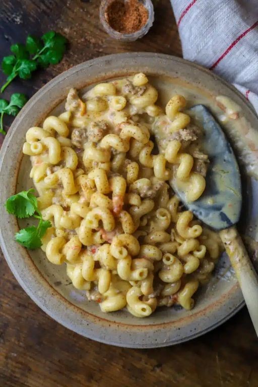 Three Cheese Velveeta Queso Mac