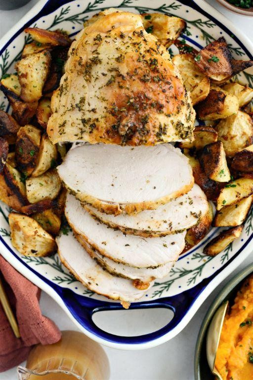 Thyme-Roasted Turkey with Mashed Parsnips