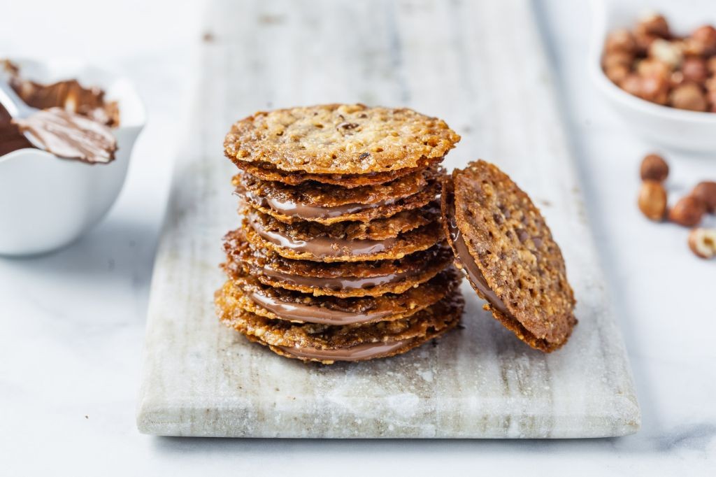 Toasted Hazelnut Florentine Lace Cookies