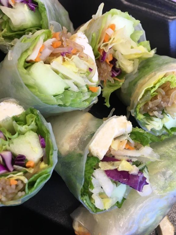 Tofu and Glass Noodle Spring Rolls