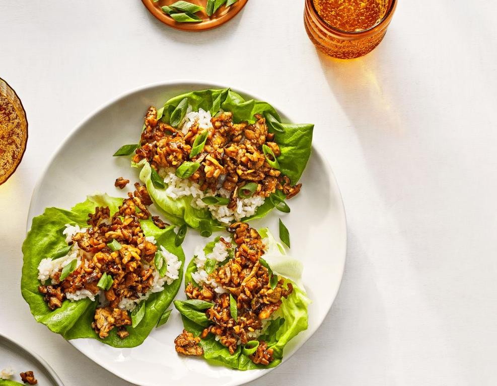 Tofu and Mushroom Lettuce Wraps