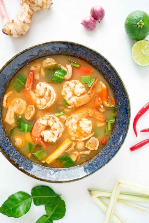 Tom Yum Shrimp Soup with Lemongrass