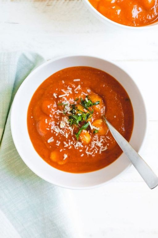 Tomato Basil Gnocchi Soup