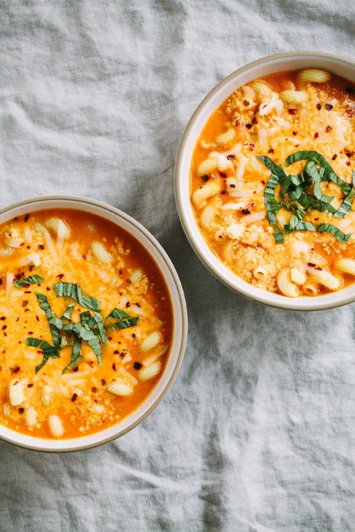 Tomato Basil Macaroni Soup