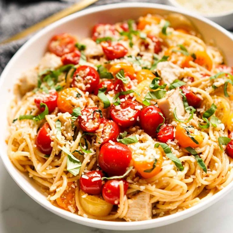Tomato Basil Rotisserie Chicken Pasta
