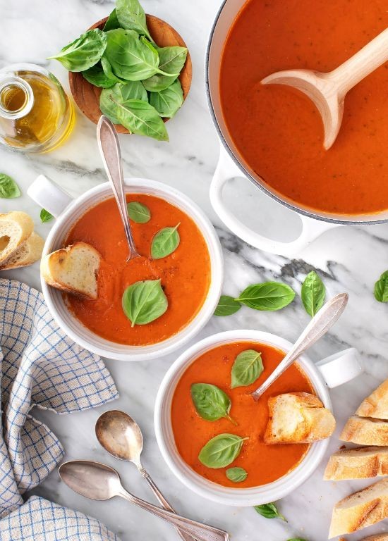 Tomato Basil Soup with Italian Herbs