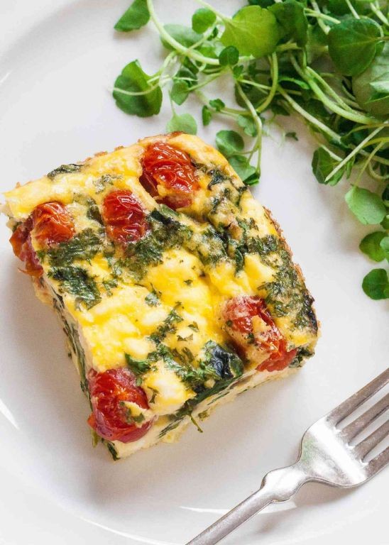 Tomato Spinach Feta Frittata