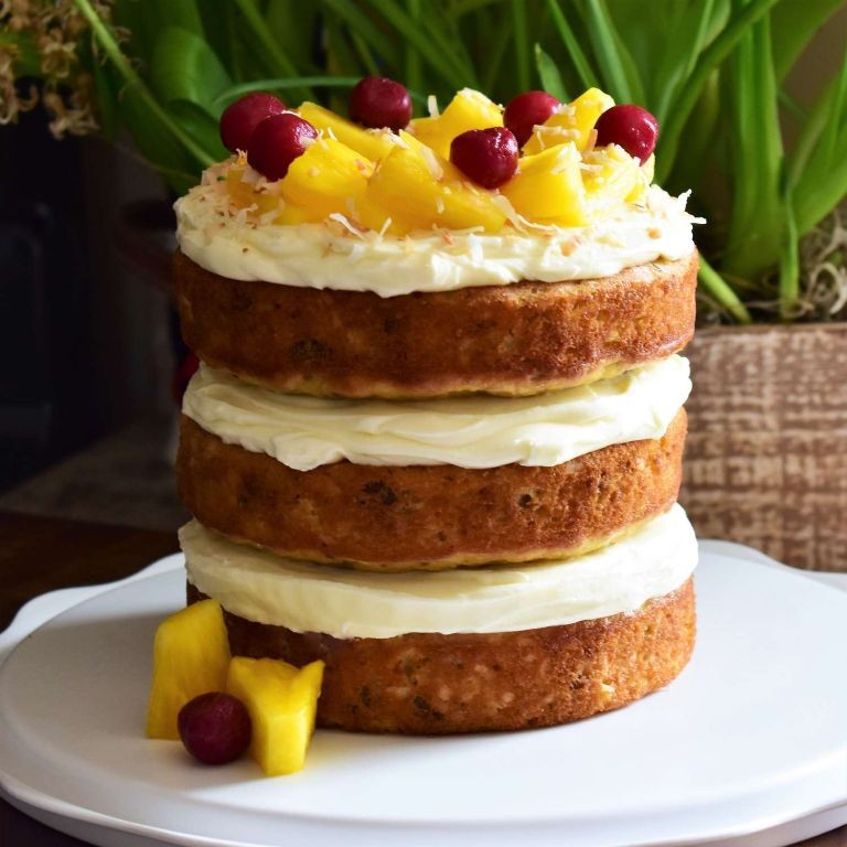 Tropical Fruit Medley Hawaiian Cake