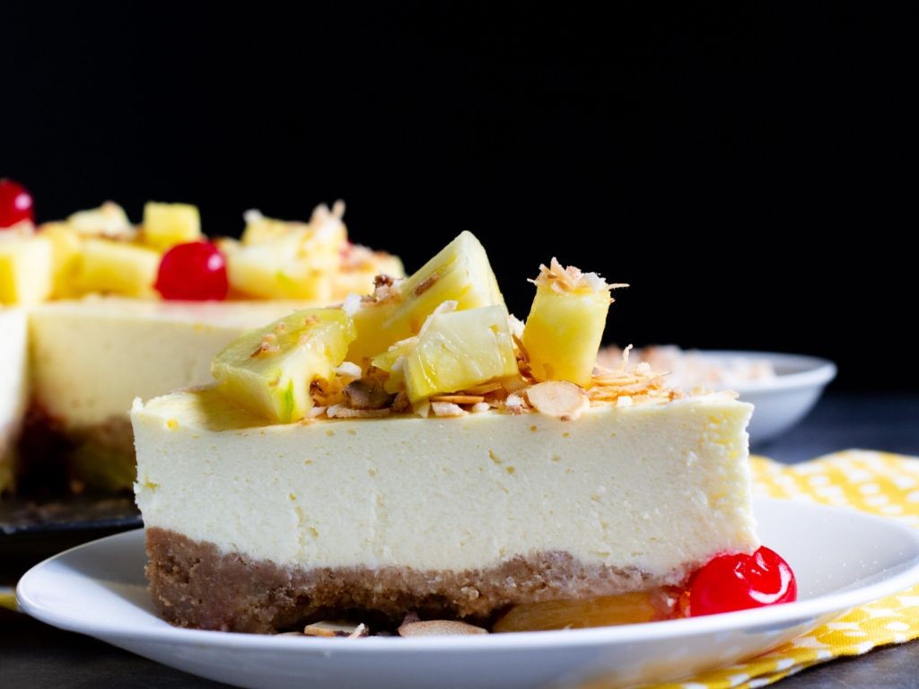 Tropical Pineapple Coconut Cheesecake
