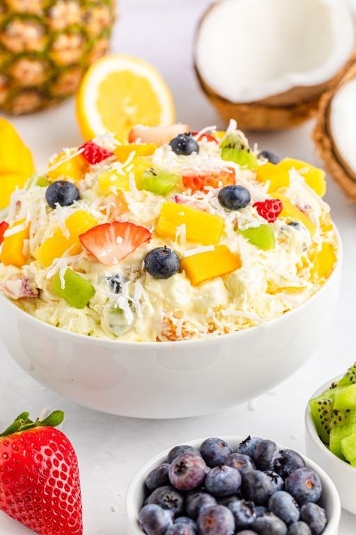 Tropical Pineapple and Mango Cool Whip Salad