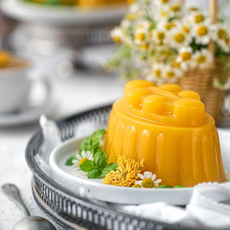 Tropical mango pineapple jello