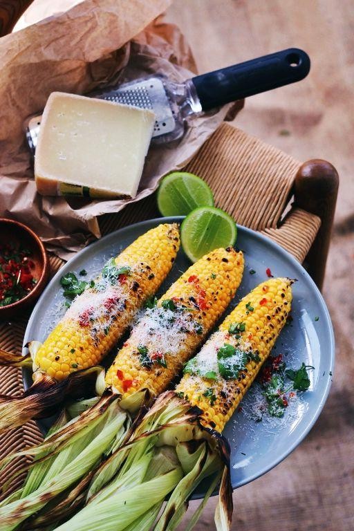 Truffle Oil and Sea Salt Grilled Corn