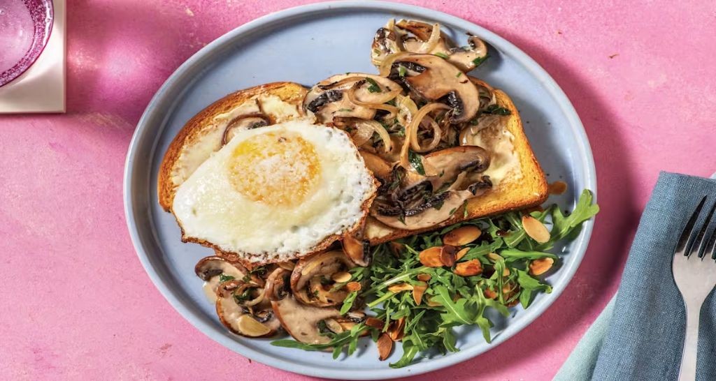 Truffled mushrooms on toasted brioche
