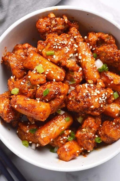 Tteokbokki with Fried Chicken Bites