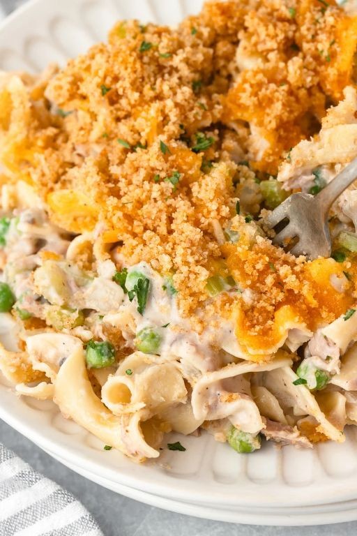 Tuna Casserole with Creamy Mushroom Sauce