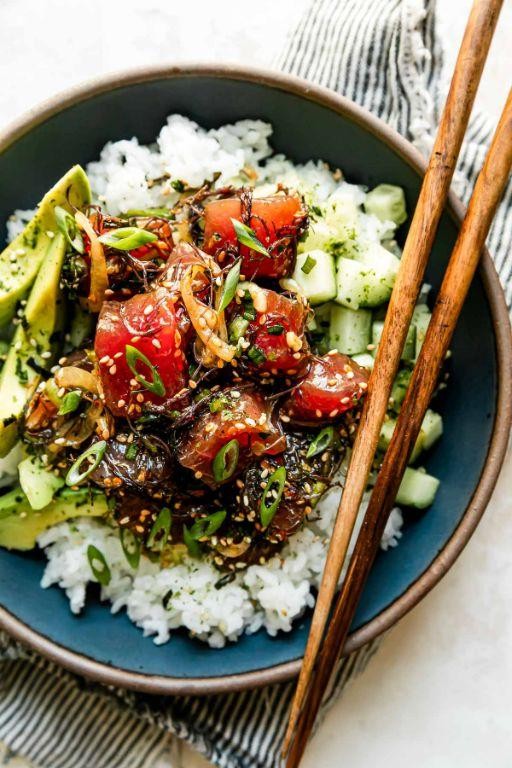 Tuna Poke with Pineapple and Macadamia Nuts