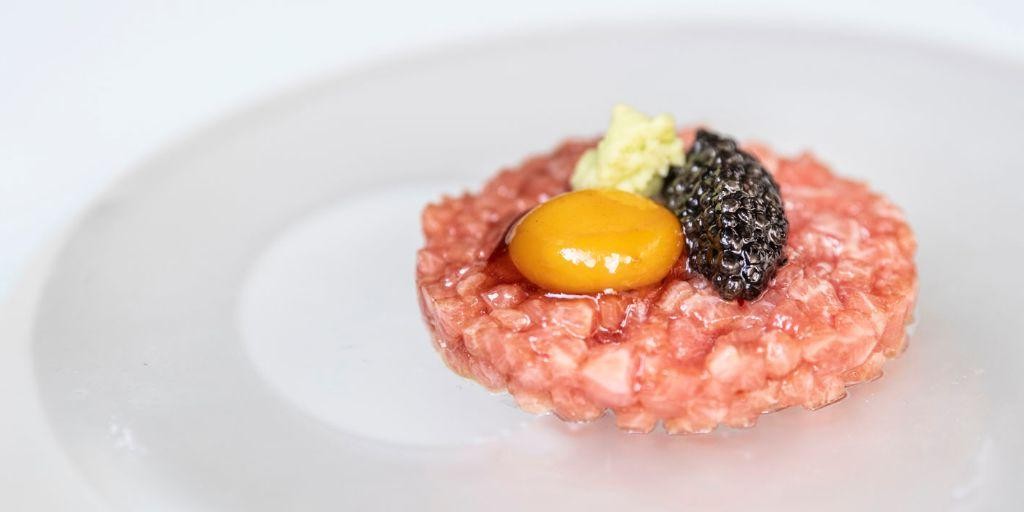 Tuna Tartare with Quail Egg Yolk
