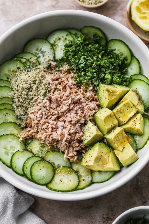 Tuna and Cucumber Low Carb Salad