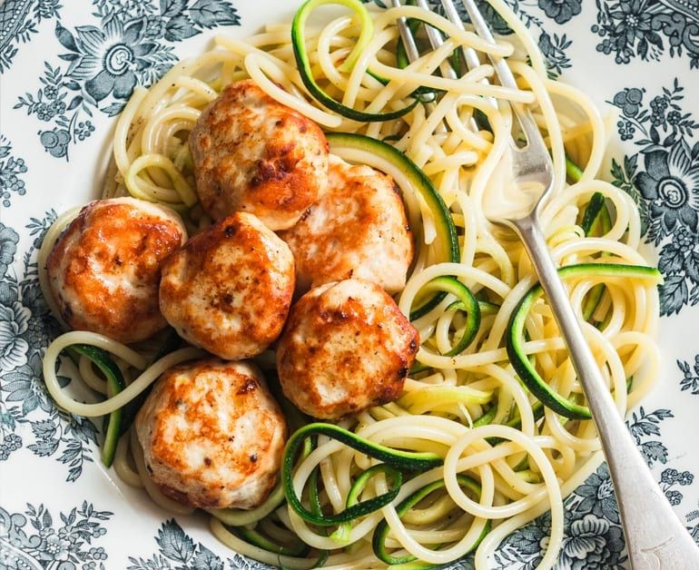 Turkey Meatballs with Zucchini Spaghetti