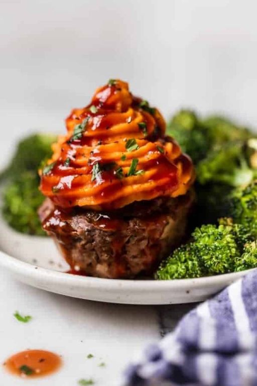 Turkey Meatloaf Muffins with Sweet Potato Topping