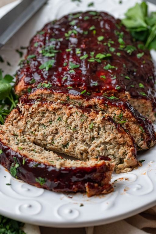 Turkey Meatloaf with Balsamic Glaze and Herbs