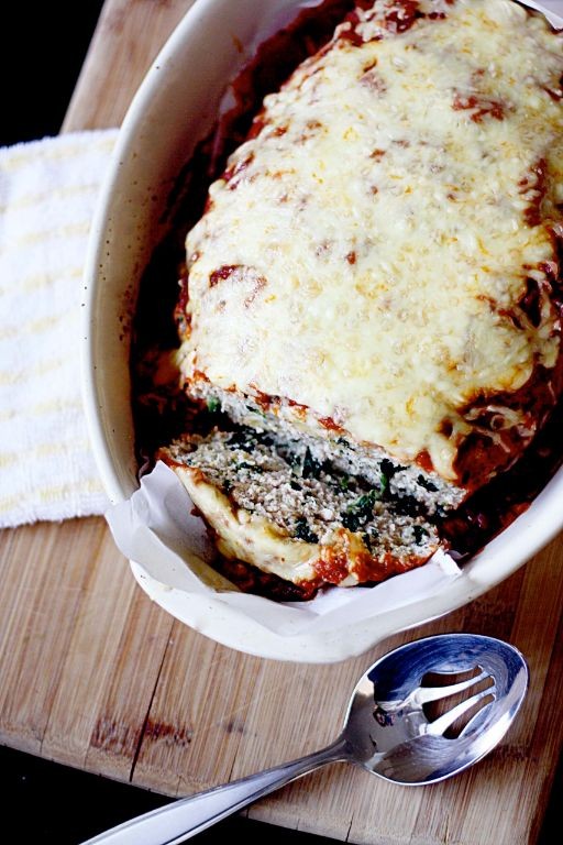 Turkey Meatloaf with Spinach and Ricotta Filling