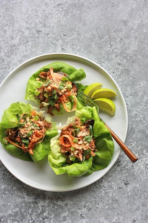 Turkey and Mushroom Lettuce Wraps