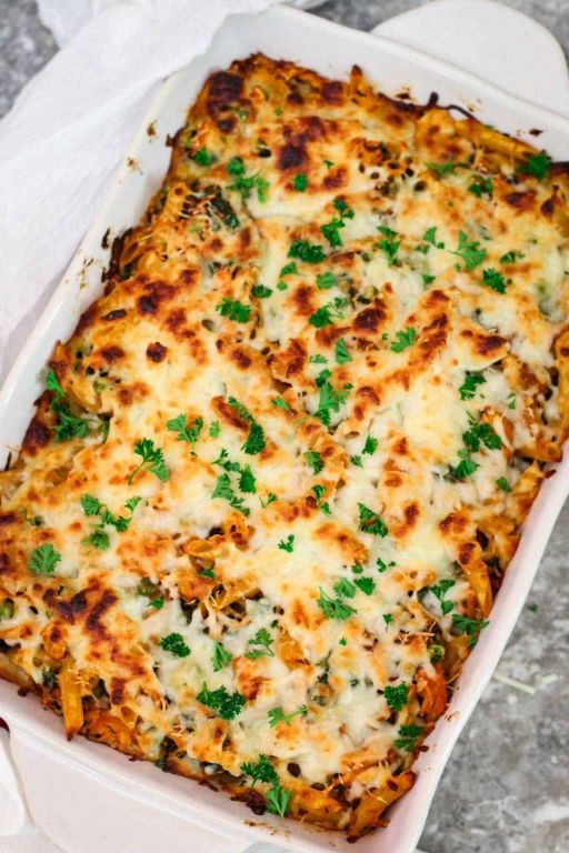 Turkey and Spinach Alfredo Casserole