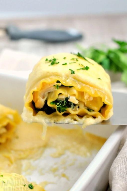Turkey and Spinach Lasagna Rolls