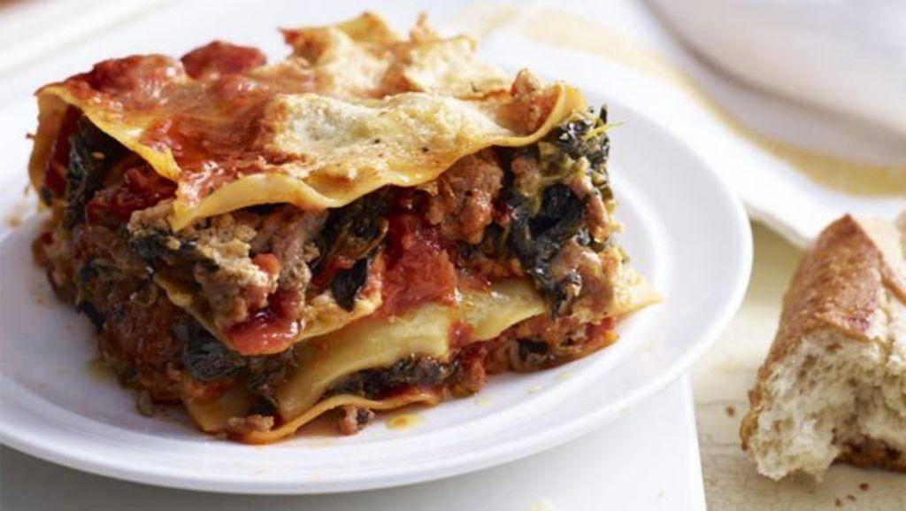 Turkey and Spinach Lasagna in the Slow Cooker