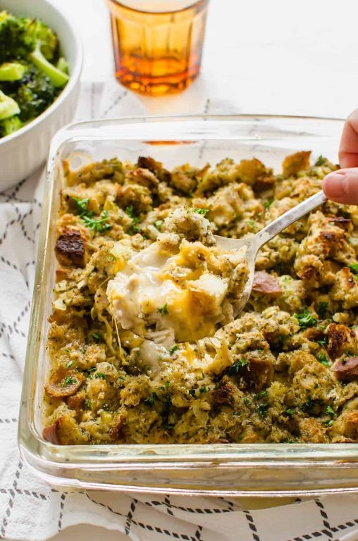 Turkey and Stuffing Bake with Gravy