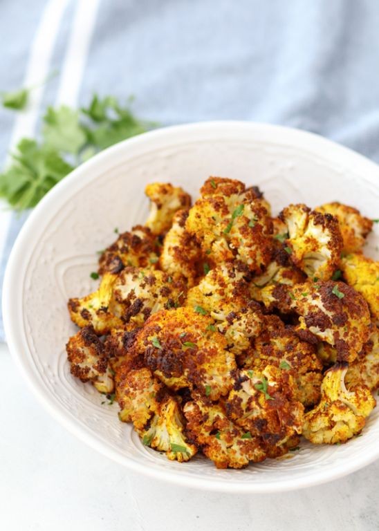 Turmeric Spiced Steamed Cauliflower