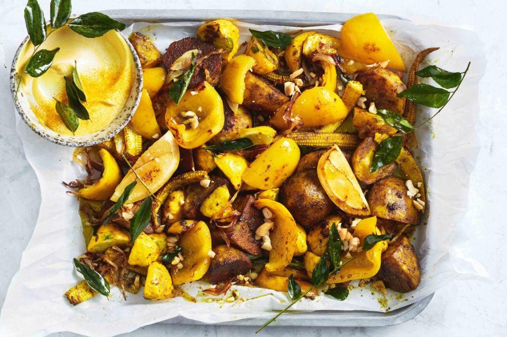 Turmeric Yogurt Roasted Vegetables