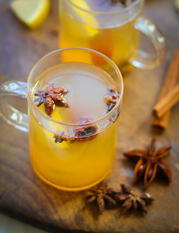 Vanilla Infused Hot Toddy with Star Anise