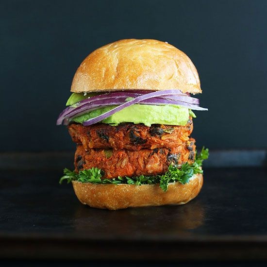 Vegan Black Bean and Sweet Potato Burgers