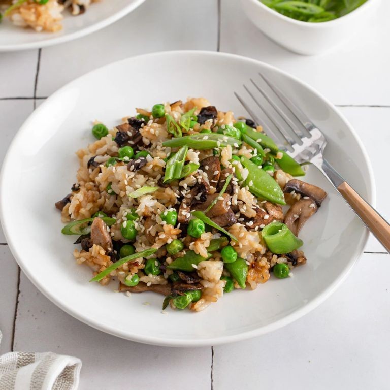 Vegan Cabbage and Mushroom Fried Rice