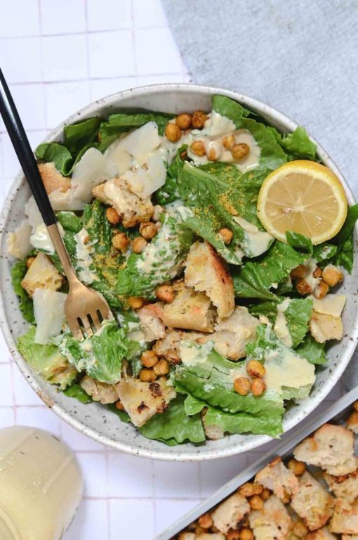 Vegan Caesar Salad with Cashew Dressing
