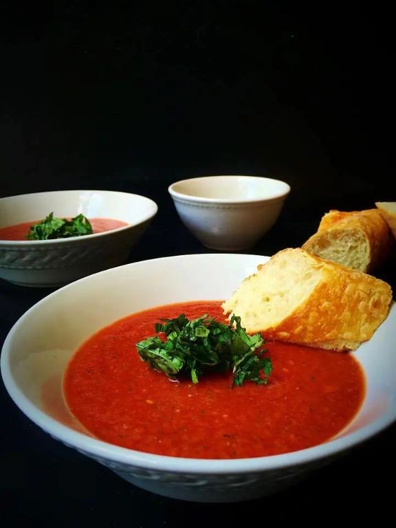 Vegan Gazpacho with Fresh Herbs