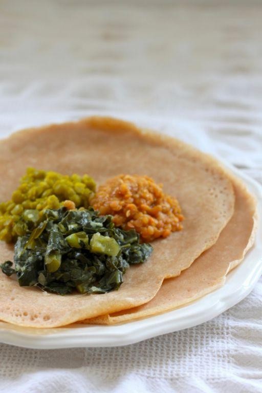 Vegan Injera with Flaxseed Binder