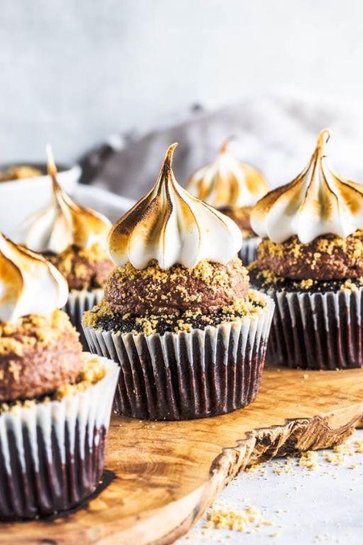Vegan Smores Cupcakes with Coconut Whipped Cream