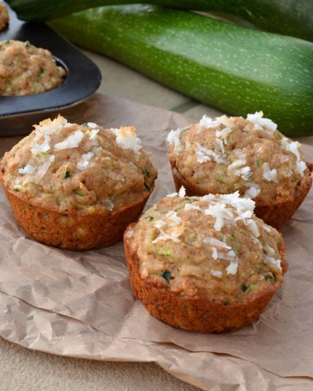 Vegan Zucchini Muffins with Coconut
