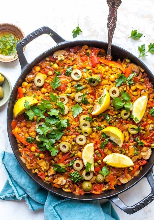 Vegetable Paella with Saffron