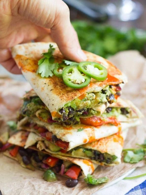 Vegetable Quesadilla with Avocado